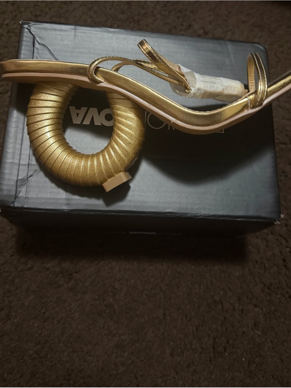 Fashion Nova Metallic Gold Curved-Heel Strappy Sandals
Offer Ends Today 10p(PT) - Picture 2 of 3